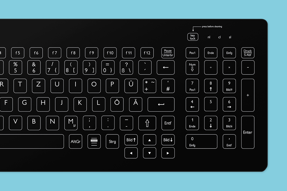 Purekeys Hygienetastatur 404 - kompakt, kabellos – Bild 9